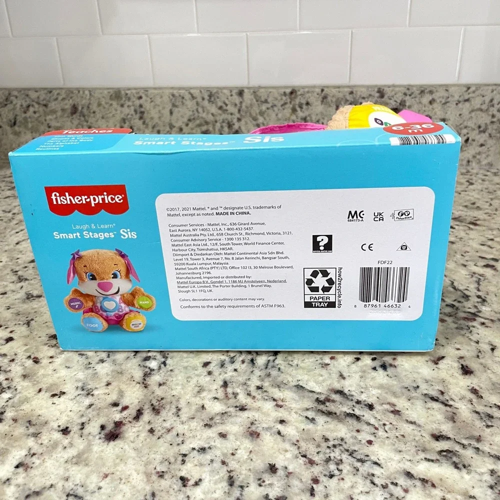 Fisher Price Laugh & Learn Smart Stages Sis Puppy Musical Plush Toy FDF22 New